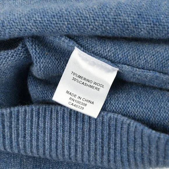 PETER MILLAR CROWN Blue Fair Isle BRUNHALL Wool Cashmere Sweater MEDIUM NWT